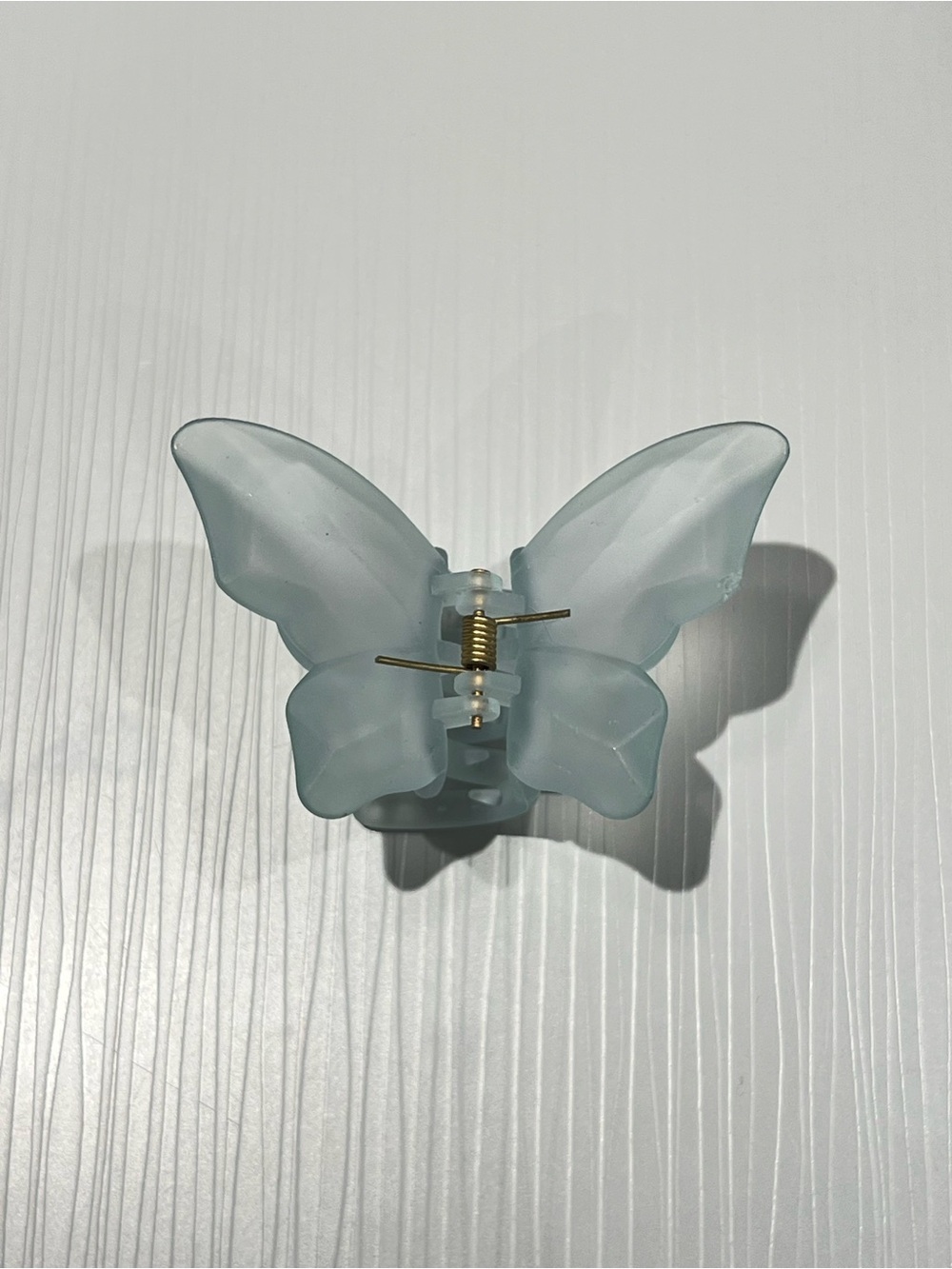Blue Frosted Butterfly Claw Clip